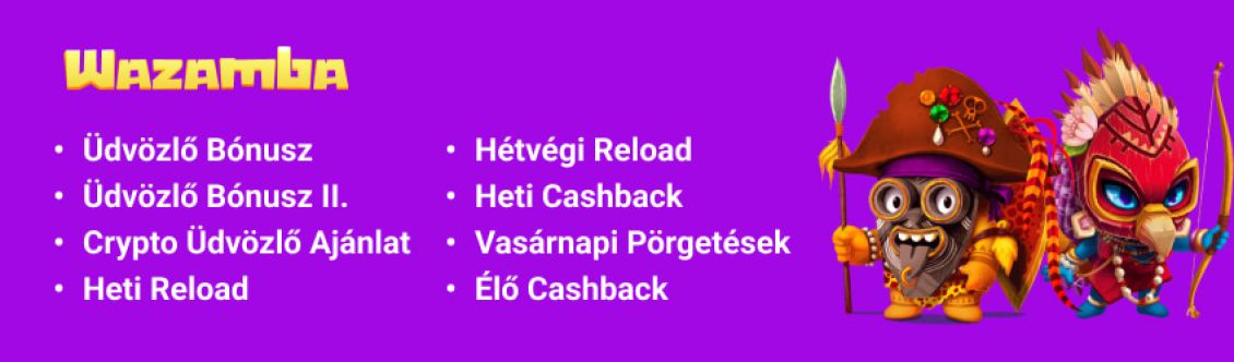 Wazamba kaszinó bónuszok