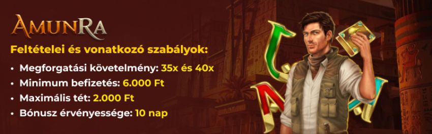 AmunRa Casino bónuszok feltételei
