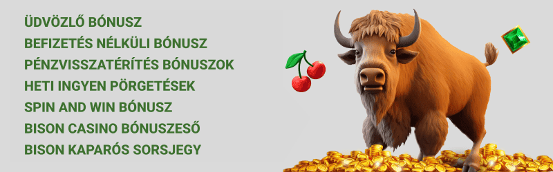 Bison kaszinó bónuszok