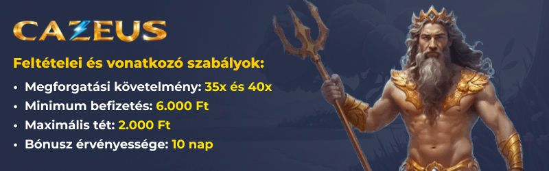 Cazeus Casino bónuszok feltételei