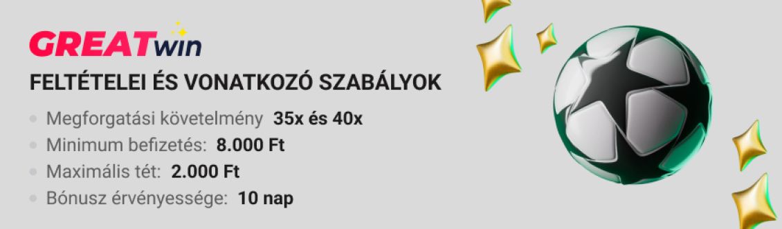 Greatwin Casino bónuszok feltételei