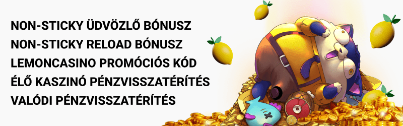 Lemon Casino bónusztípusok