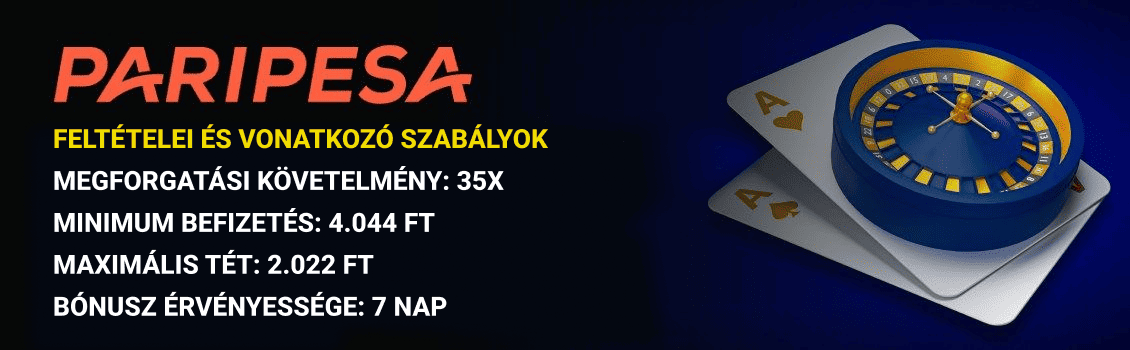 Paripesa Casino bónuszok feltételei