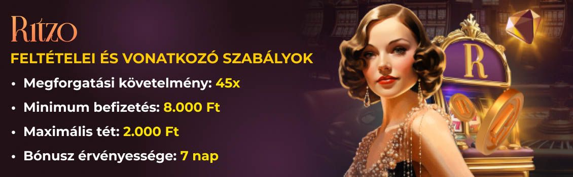 Ritzo Casino bónuszok feltételei