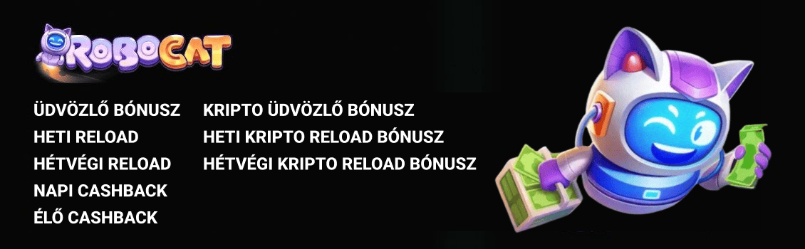 Robocat Casino bónuszok
