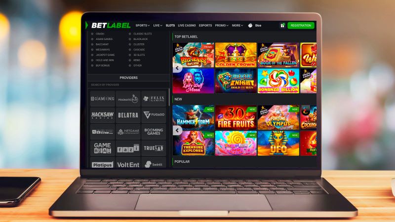 BetLabel online kaszinó főoldal