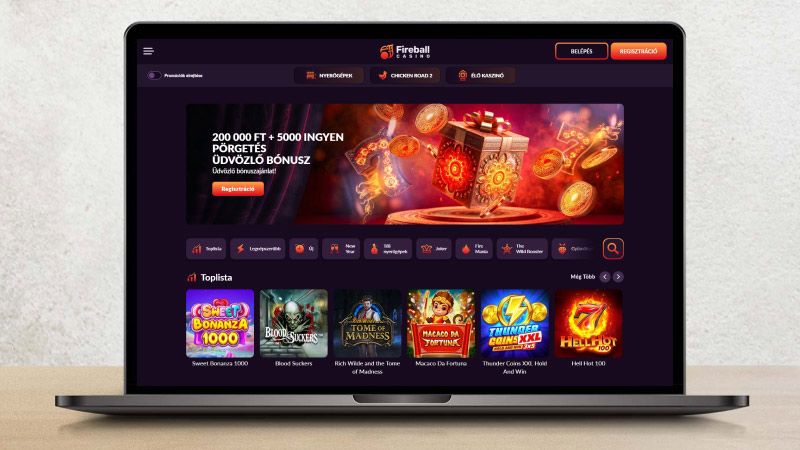 Fireball Casino főoldal
