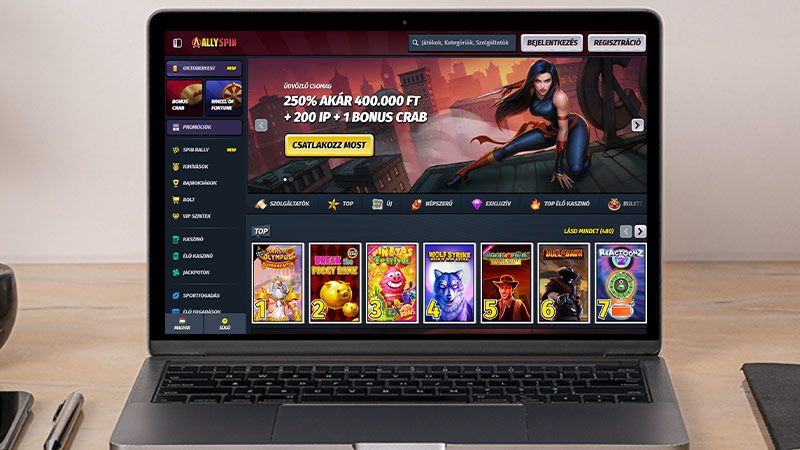 Allyspin Casino főoldal