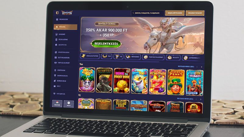 Divaspin Casino főoldal