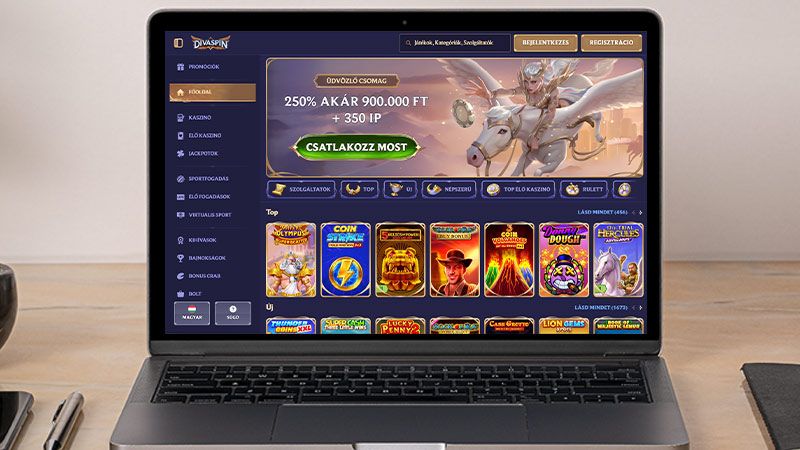 Diva Spin Casino főoldal