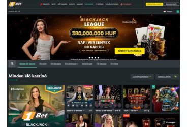 1Bet KASZINÓ ÉLŐ KASZINÓ Minden élő kaszinó