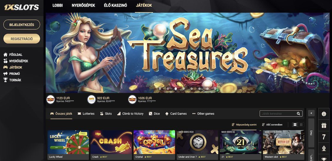 1xSlots Casino játékválaszték