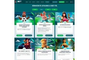 22bet - promóciók listája