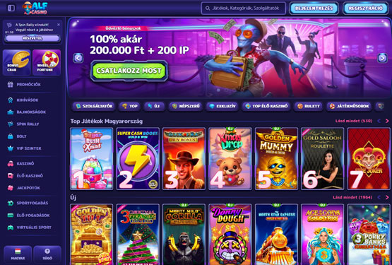 Alf Kaszinó főoldal