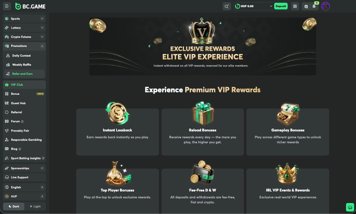 BC.Game Kaszinó élő játékok