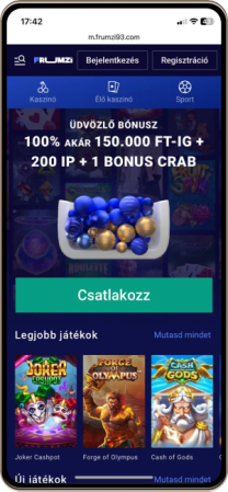 Frumzi Casino mobiltelefonon