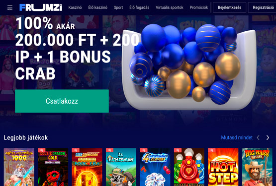 Fooldal a Fruzmi Kaszinó
