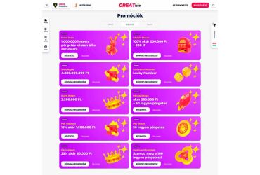 GreatWin – Akciók