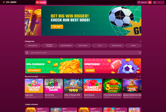 Letsjackpot Kaszinó főoldal