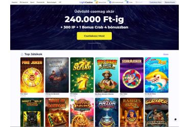 LightCasino főoldal