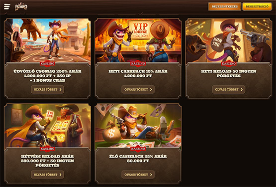 Lizaro Kaszinó bónuszokat