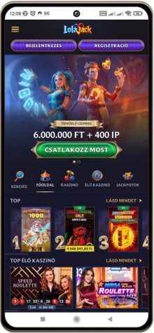 LolaJack kaszinó főoldal mobilon