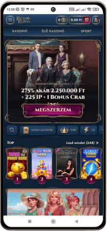 Rich Royal kaszinó főoldal mobil képernyő