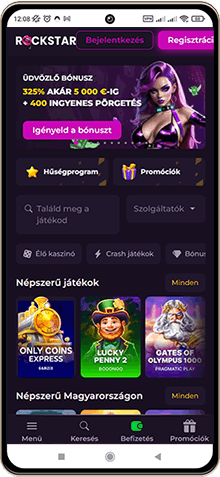Rockstar főoldal mobilon