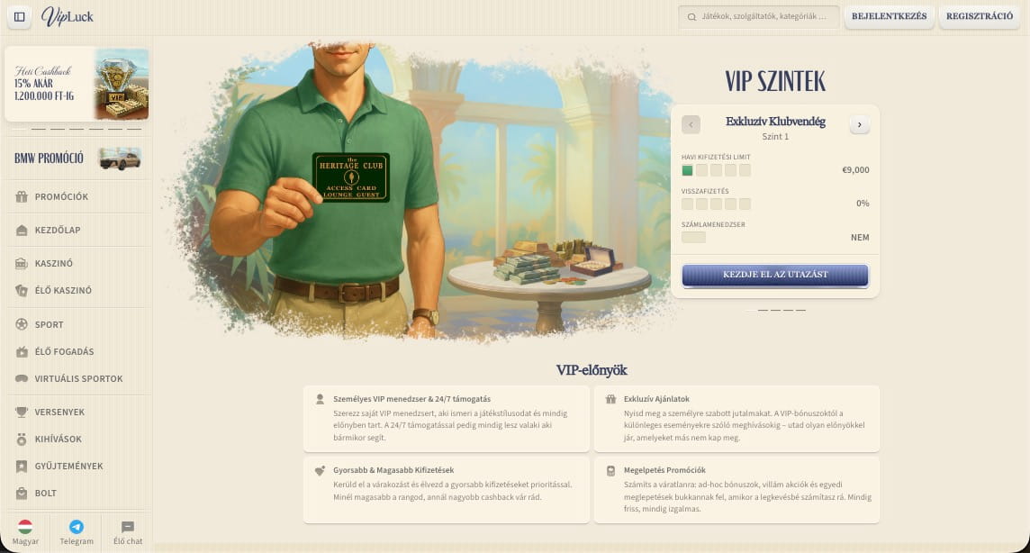 VipLuck Kaszinó VIP