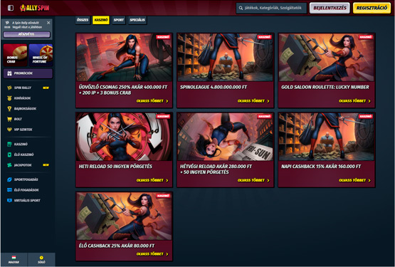 AllySpin Kaszinó bónuszokat