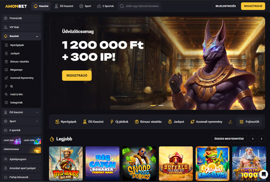 Amonbet Kaszinó főoldal