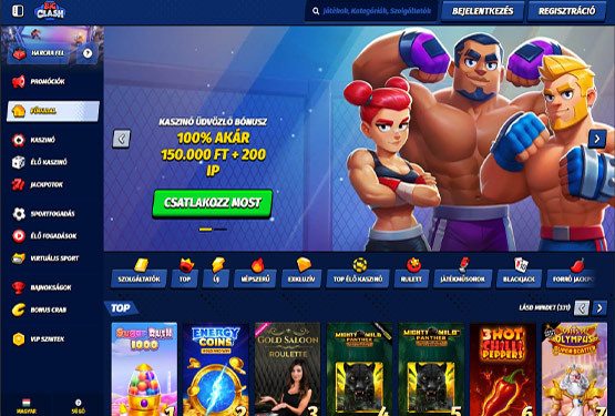 BigClash Kaszinó főoldal