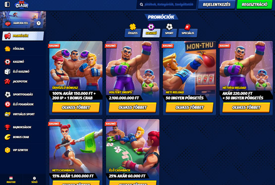 BigClash Kaszinó bónuszokat