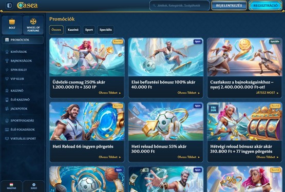 Casea Casino bónuszokat