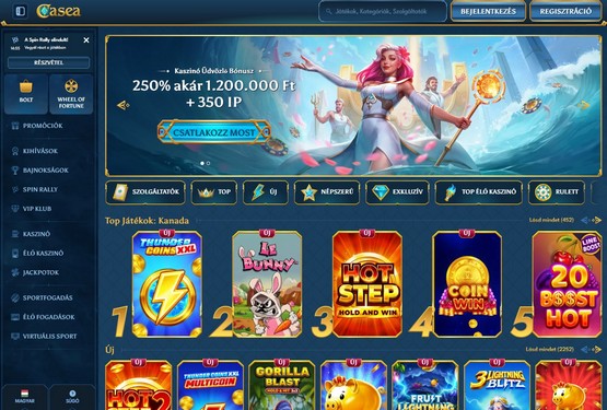 Casea Casino főoldal