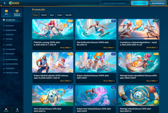 Casea Casino bónuszokat