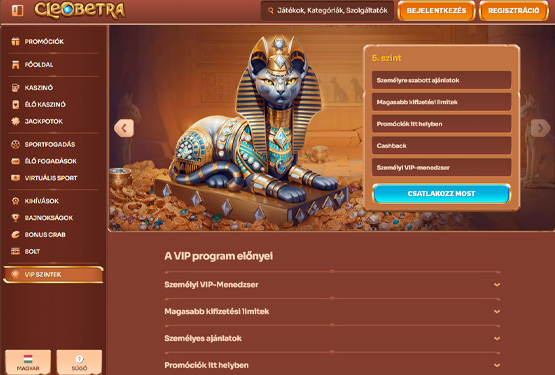 Cleobetra Kaszinó VIP