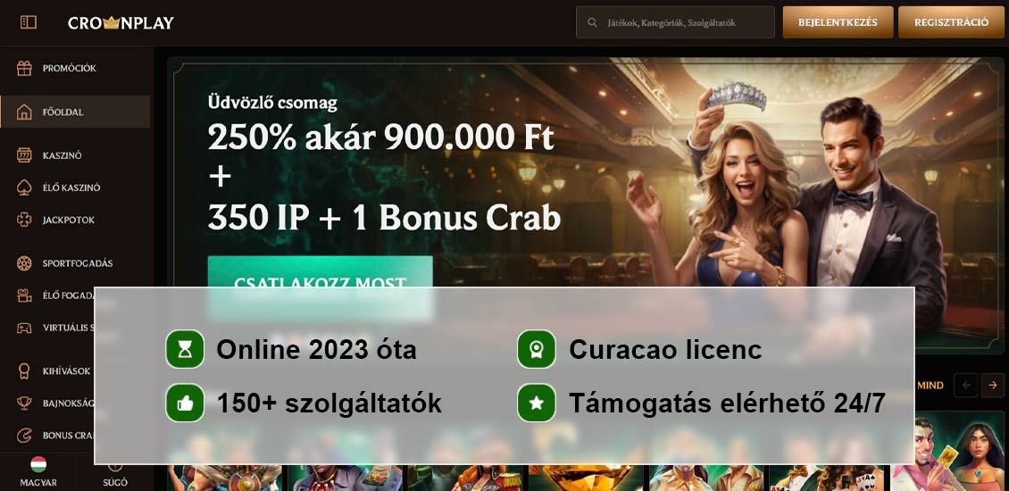 hírneve crownplay kaszinó