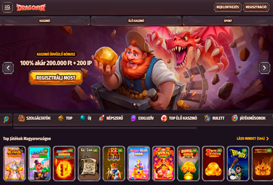 Dragonia Kaszinó főoldal