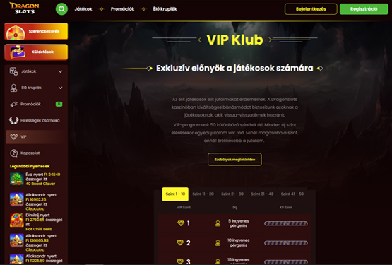 DragonSlots Kaszinó VIP