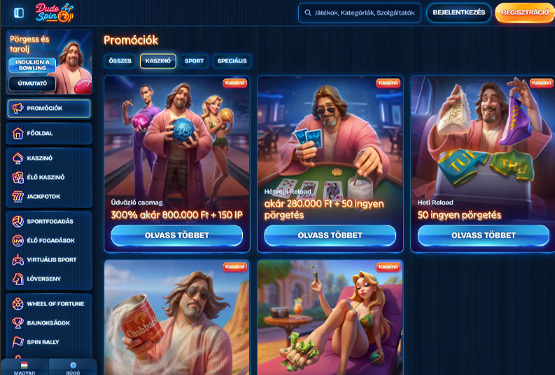 Dudespin Kaszinó bónuszokat