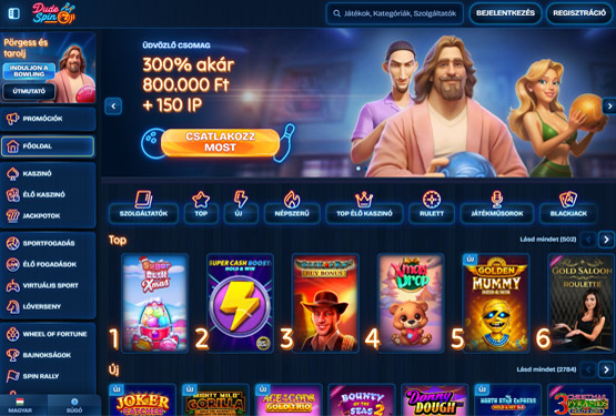 Dudespin Kaszinó főoldal