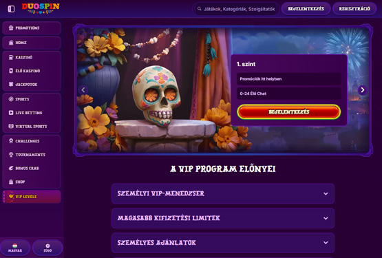 DuoSpin Kaszinó VIP
