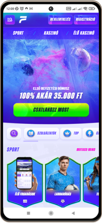 Funbet Casino egy mobiltelefon képernyőjén