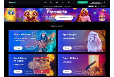LibraBet Kaszinó – promóciós oldal.