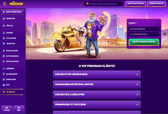 Midarion Kaszinó VIP