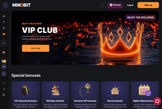MineBit Kaszinó VIP