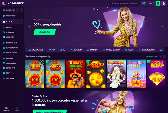 Naobet Kaszinó főoldal