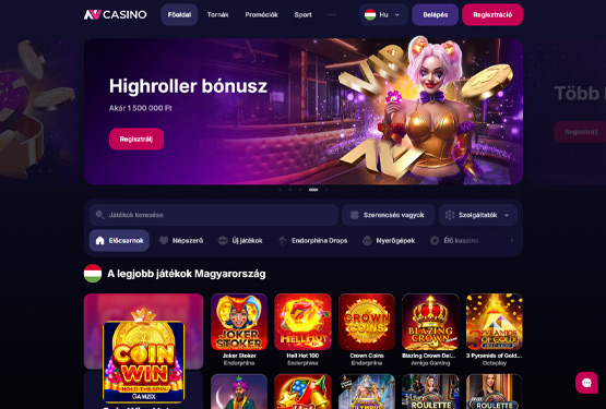 NV Casino főoldal