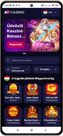 NV Casino főoldal mobilon